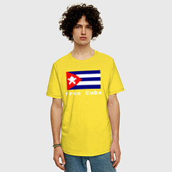 Футболка оверсайз мужская Free Cuba, цвет: желтый — фото 2