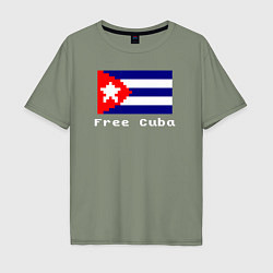 Мужская футболка оверсайз Free Cuba