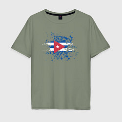 Мужская футболка оверсайз Куба клякса