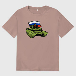 Мужская футболка оверсайз Russian tank
