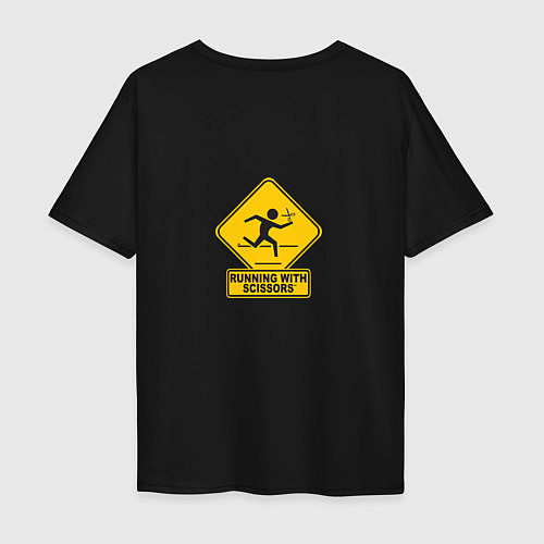 Мужская футболка оверсайз Postal I regret nothing / Черный – фото 2