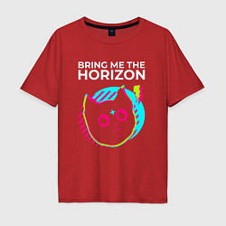 Мужская футболка оверсайз Bring Me the Horizon rock star cat