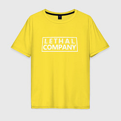 Футболка оверсайз мужская Lethal Company: Logo, цвет: желтый