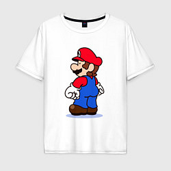 Мужская футболка оверсайз Марио с принцессой
