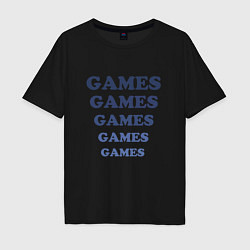 Футболка оверсайз мужская Games games games adventureland, цвет: черный
