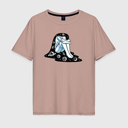 Мужская футболка оверсайз Space girl