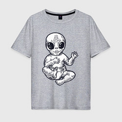 Мужская футболка оверсайз Baby alien