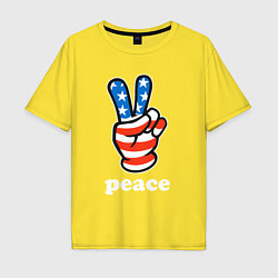 Мужская футболка оверсайз USA peace