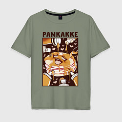 Мужская футболка оверсайз Блинчики - pancakes ahegao