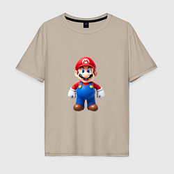 Мужская футболка оверсайз Супер марио - король грибного королевства