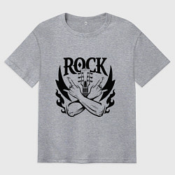 Мужская футболка оверсайз Rock - guitar
