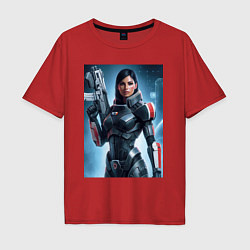 Мужская футболка оверсайз Mass Effect -N7 armor