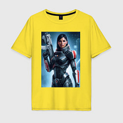 Мужская футболка оверсайз Mass Effect -N7 armor