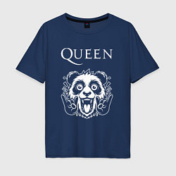 Мужская футболка оверсайз Queen rock panda