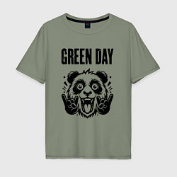 Мужская футболка оверсайз Green Day - rock panda