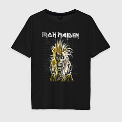 Футболка оверсайз мужская Iron Maiden Eddie, цвет: черный