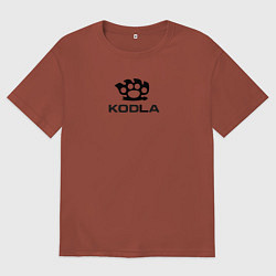 Футболка оверсайз мужская Skoda Kodla black, цвет: кирпичный