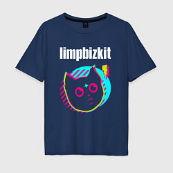 Мужская футболка оверсайз Limp Bizkit rock star cat
