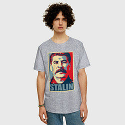 Футболка оверсайз мужская Face Stalin, цвет: меланж — фото 2