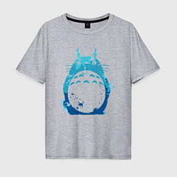 Мужская футболка оверсайз Blue Totoro