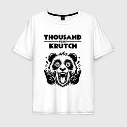 Футболка оверсайз мужская Thousand Foot Krutch - rock panda, цвет: белый