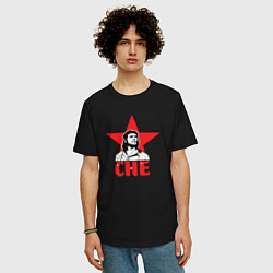 Футболка оверсайз мужская Che Guevara star, цвет: черный — фото 2
