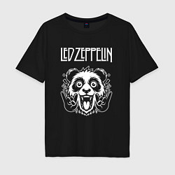Мужская футболка оверсайз Led Zeppelin rock panda