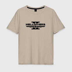 Мужская футболка оверсайз Helldivers 2 - black