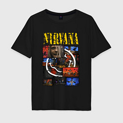 Мужская футболка оверсайз Nirvana heart box