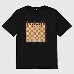 Мужская футболка оверсайз Доска шахматная