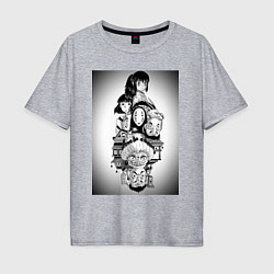 Мужская футболка оверсайз Унесённые призраками Тихиро Огино Хаку
