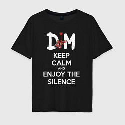 Мужская футболка оверсайз DM keep calm and enjoy the silence