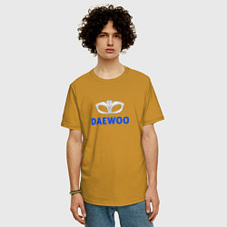 Футболка оверсайз мужская Daewoo sport auto logo, цвет: горчичный — фото 2