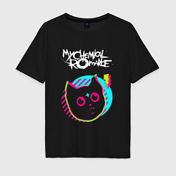 Мужская футболка оверсайз My Chemical Romance rock star cat