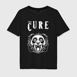 Футболка оверсайз мужская The Cure rock panda, цвет: черный