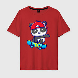 Мужская футболка оверсайз Panda skater