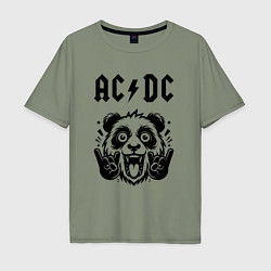 Мужская футболка оверсайз AC DC - rock panda