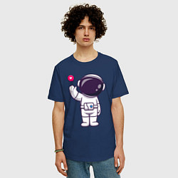 Футболка оверсайз мужская Hello spaceman, цвет: тёмно-синий — фото 2