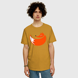 Футболка оверсайз мужская Foxy fox, цвет: горчичный — фото 2