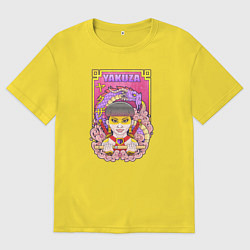 Мужская футболка оверсайз Девушка якудза