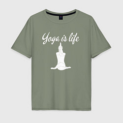 Мужская футболка оверсайз Yoga is life