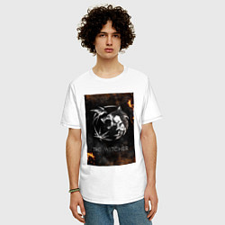 Футболка оверсайз мужская The Witcher - Logo, цвет: белый — фото 2
