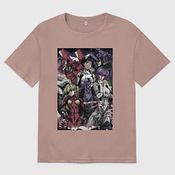 Мужская футболка оверсайз Евангелион Аска Лэнгли Сорью