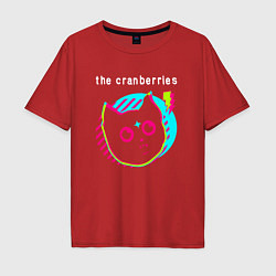 Футболка оверсайз мужская The Cranberries rock star cat, цвет: красный