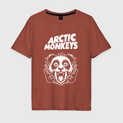 Мужская футболка оверсайз Arctic Monkeys rock panda