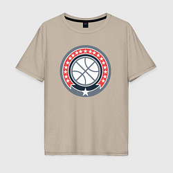 Мужская футболка оверсайз Stars basketball