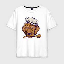 Мужская футболка оверсайз Chef dog