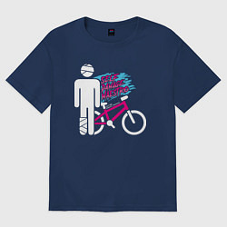 Футболка оверсайз мужская Sports mechanics Bicyclist, цвет: тёмно-синий