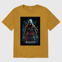 Мужская футболка оверсайз Assassins creed старый стиль