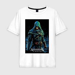 Мужская футболка оверсайз Assassins creed в капюшоне